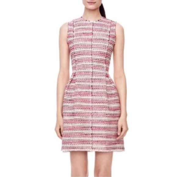 REBECCA TAYLOR Optic Tweed Dress Modern Classic Preppy Career Old Money, Size 8 - Picture 2 of 16